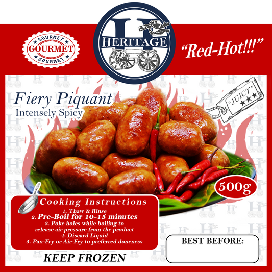 "Fiery Piquant" (Intensely Spicy) Gourmet Longganisa